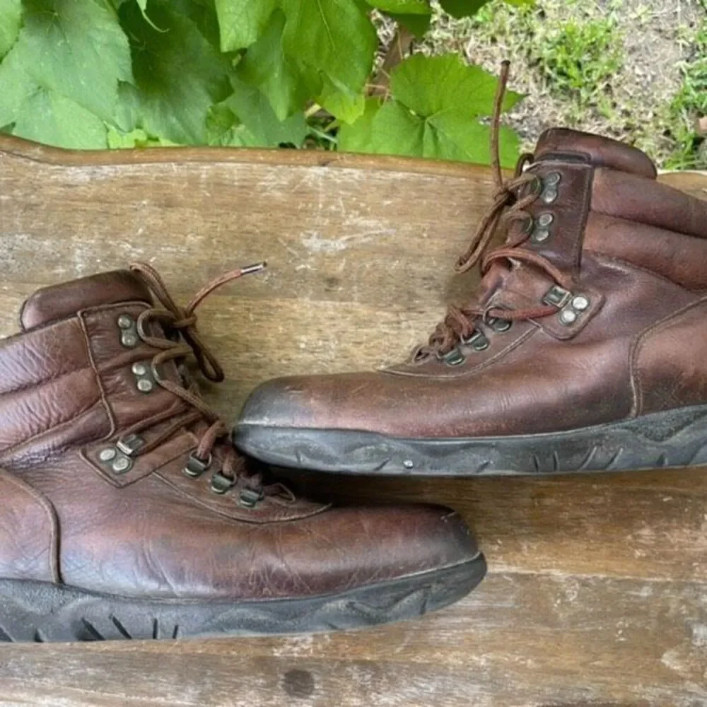 Red Wing Leather Steel Toe Work Boots Mens Sz 13 D Lace Up Oilfield Construction